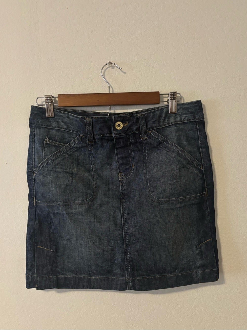 Calvin Klein Jeans Dark Indigo Denim Mini Skirt